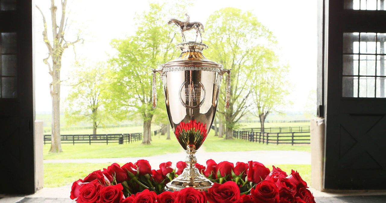 The Kentucky Derby trophy