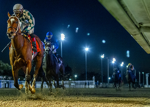 Track Phantom wins the Lecomte (G3) at Fair Grounds