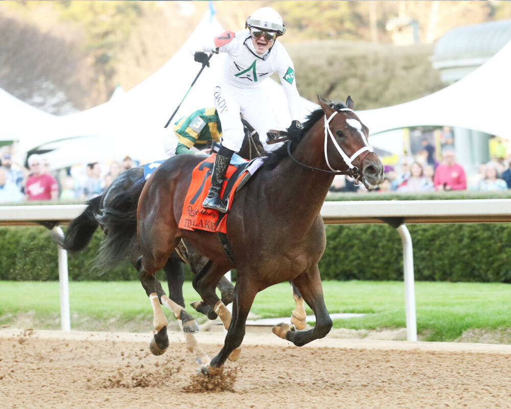 Timberlake wins the Rebel Stakes (G2) at Oaklawn Park.