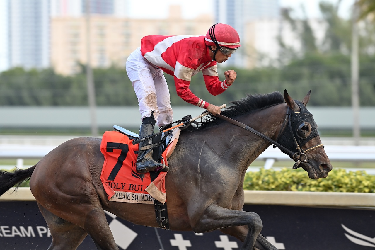 Burnham Square wins the Holy Bull at Gulfstream Park.