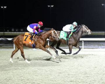 California Burrito fought back to beat favorite Baby Max in the Battaglia Memorial