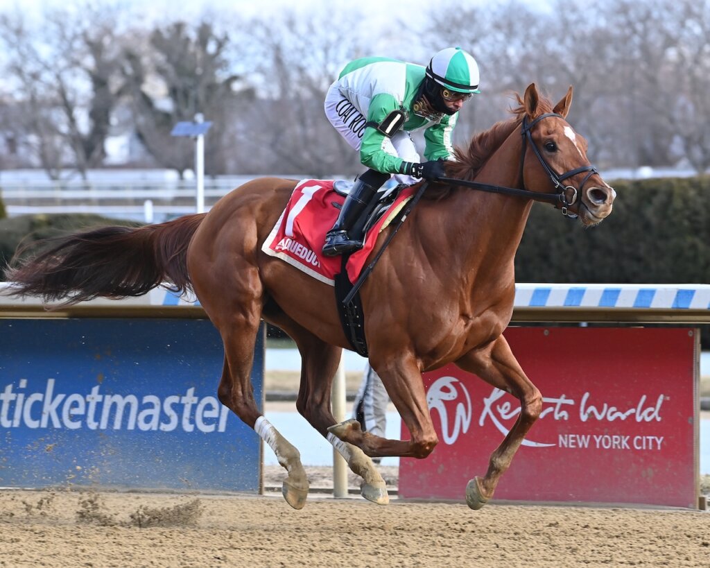 Sand Devil wins at Aqueduct.