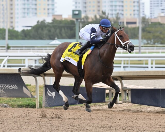 Five G wins the Gulfstream Park Oaks at Gulfstream Park.