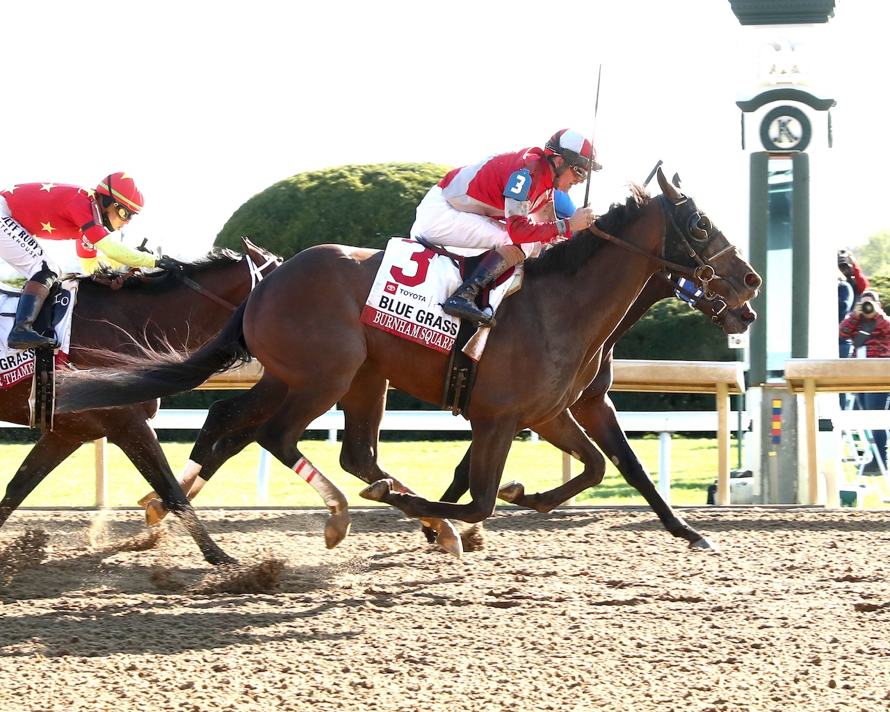Burnham Square wins the Blue Grass.