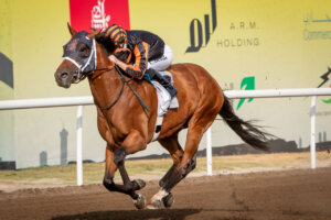 Rafid winning at Jebel Ali