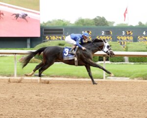 First Mission wins the Oaklawn Handicap at Oaklawn Park. 