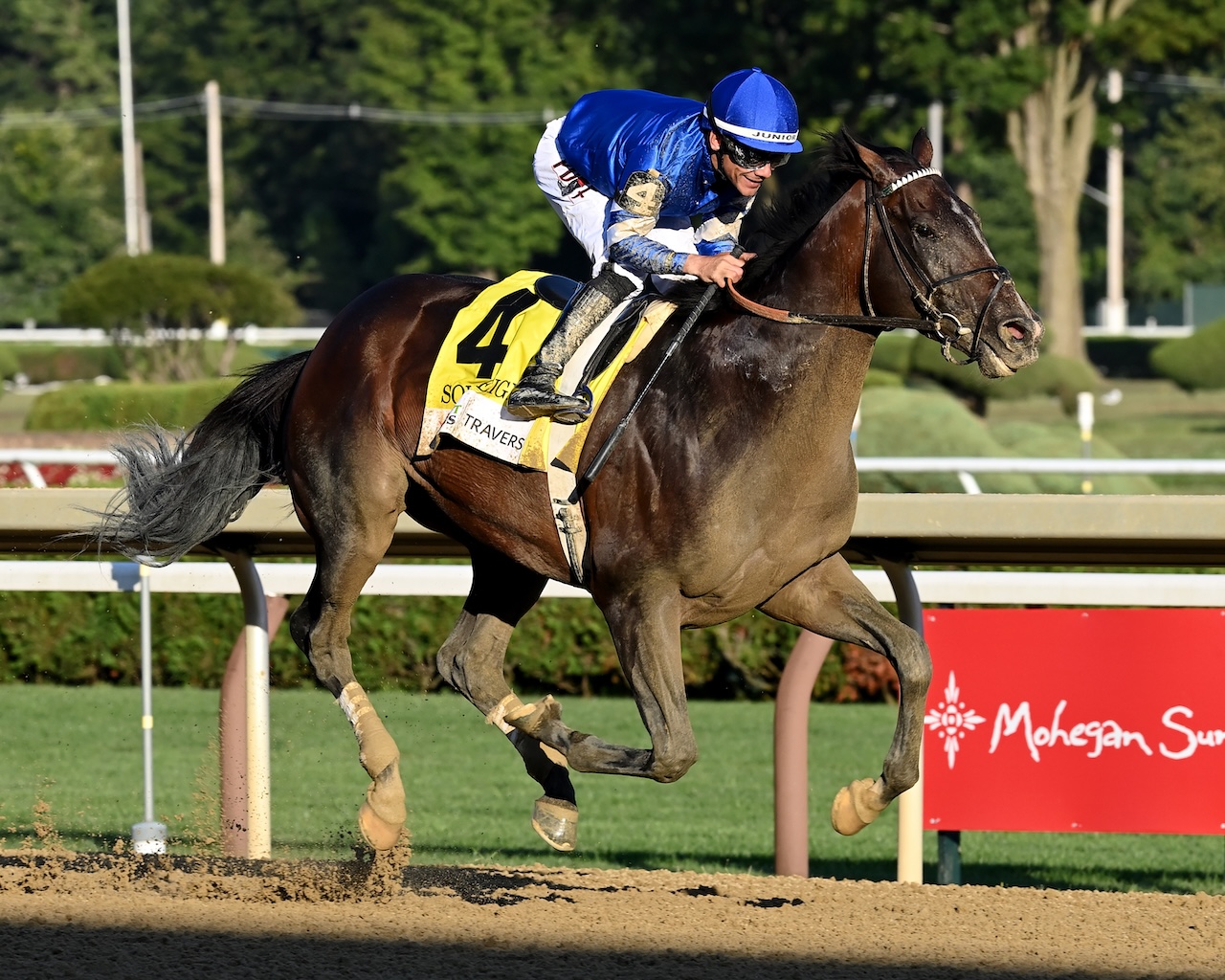 Sovereignty wins the Travers at Saratoga.