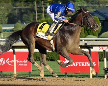 Sovereignty wins the Travers at Saratoga.