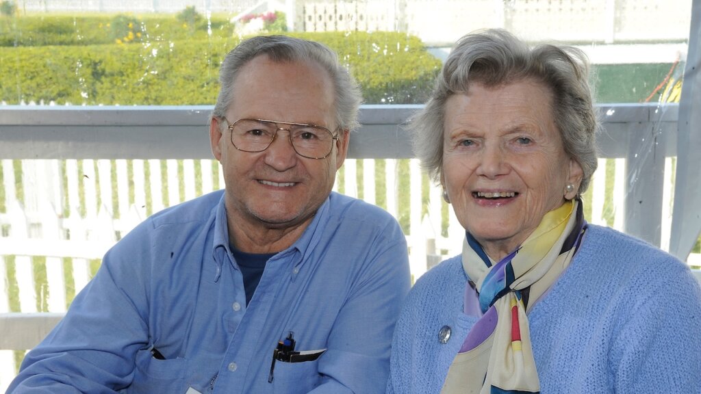 Ron Turcotte, jockey of Triple Crown winner Secretariat and Penny Chenery.