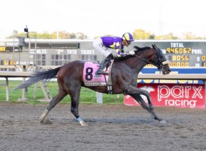 Baeza wins the Pennsylcania Derby at Parx Racing.