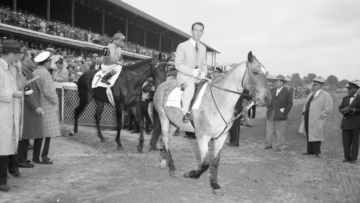 Bold Ruler led in the 1957 Kentucky Derby post parade