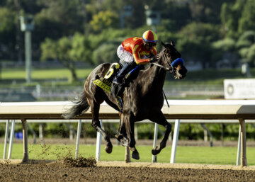 Explora wins the Oak Leaf at Santa Anita.