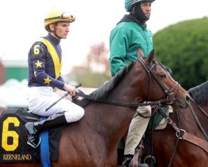 Gallivant wins the Bowman Mill at Keeneland.