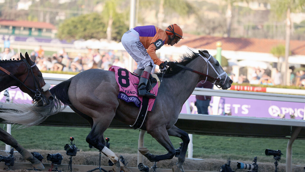 Ted Noffey winning the Breeders' Cup Juvenile (G1) at Del Mar