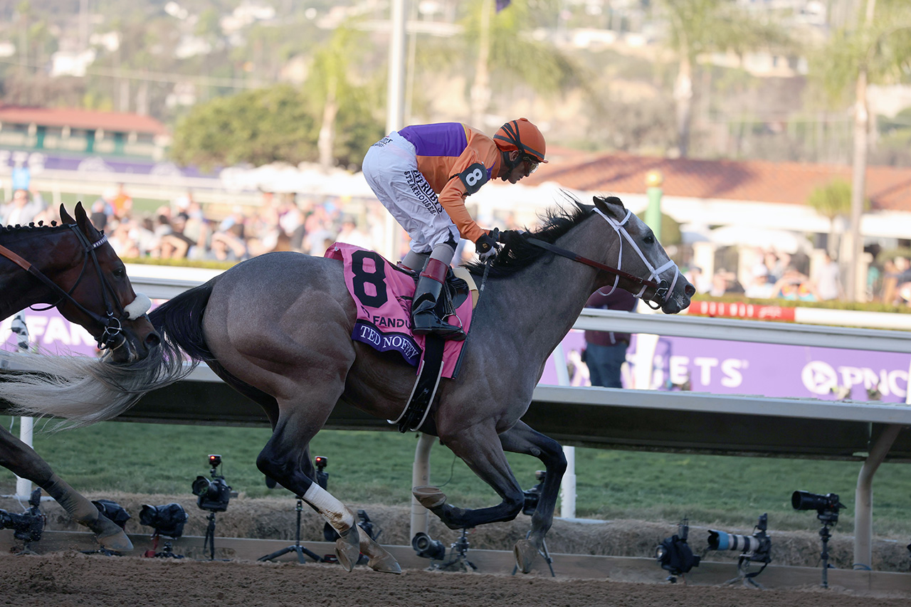 Ted Noffey winning the Breeders' Cup Juvenile (G1) at Del Mar