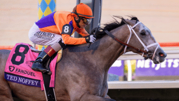 Ted Noffey wins the Breeders' Cup Juvenile at Del Mar 2025 (Photo by Horsesphotos.com)