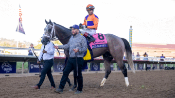 Ted Noffey wins the Breeders' Cup Juvenile at Del Mar 2025 (Photo by Horsesphotos.com)
