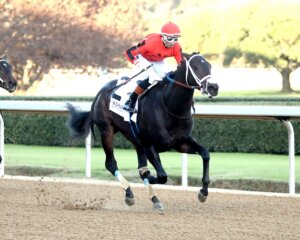 Dirty Rich wins Advent Stakes at Oaklawn Park.