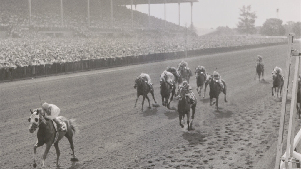 Sword Dancer, Bill Shoemaker up, Metropolitan Handicap at Belmont.