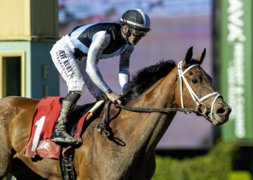 Meaning wins the Las Virgenes at Santa Anita