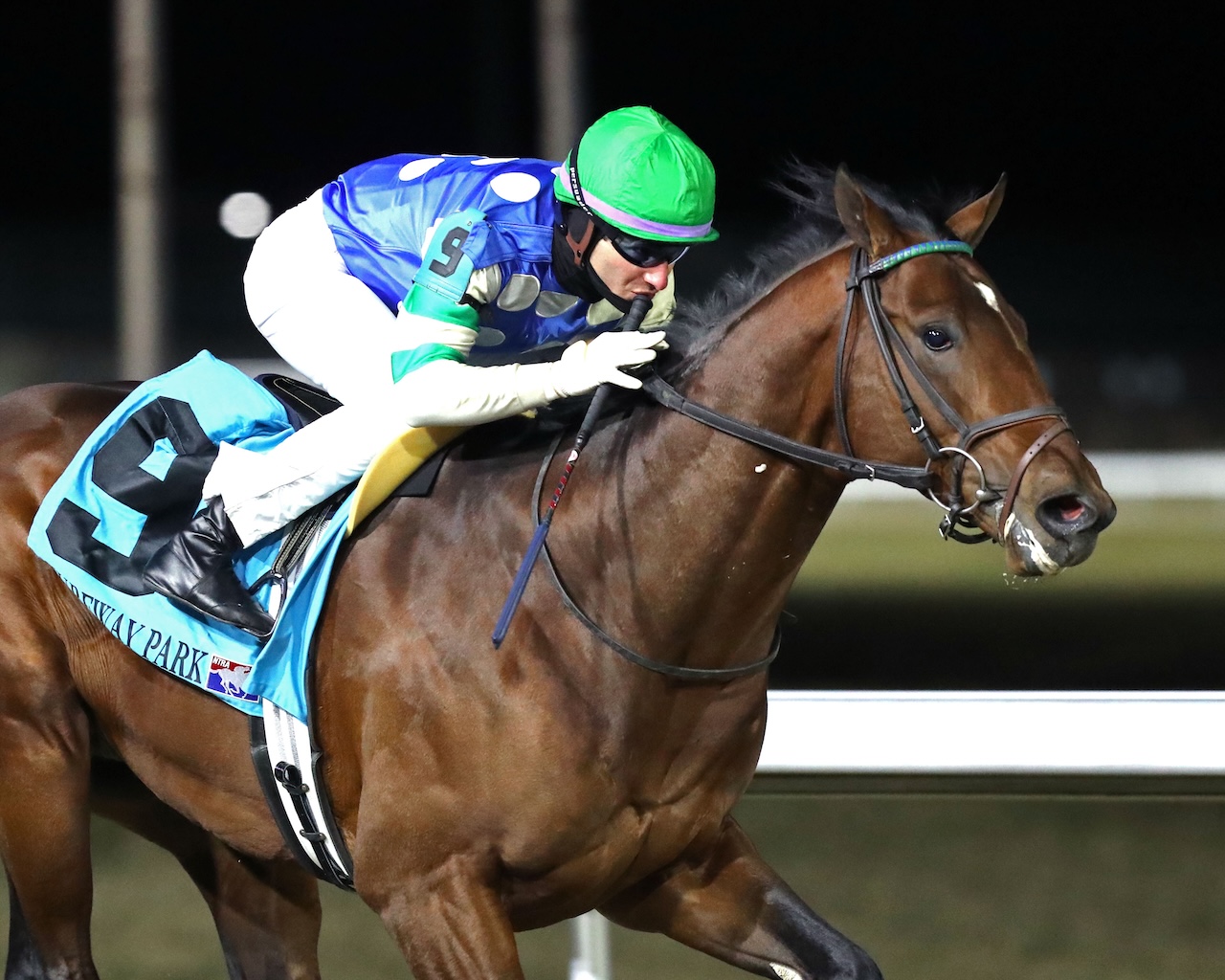 Start the Ride wins the California Chome Cup Derby at Santa Anita.