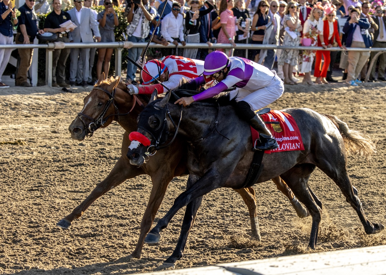 Emerging Market wins the Louisiana Derby at Fair Grounds.