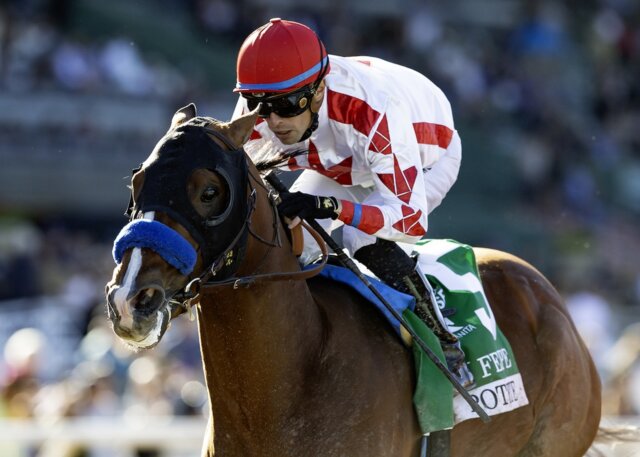Potente wins the San Felipe at Santa Anita.