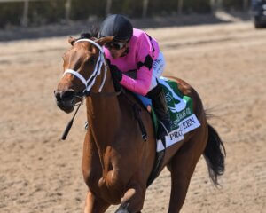 Prom Queen wins the Gulfstream Park Oaks at Gulfstream Park.