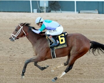 Renegade wins the Arkansas Derby at Oaklawn Park.