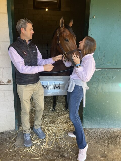 Aidan and Leah O'Meara of Stonehaven Steadings visit Meaning at the barn