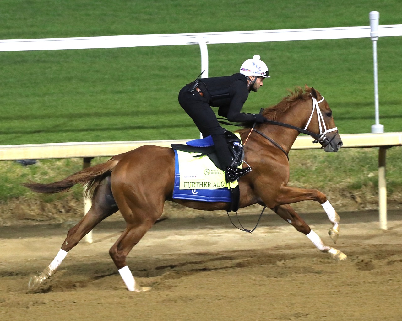 Further Ado working at Churchill Downs on April 17