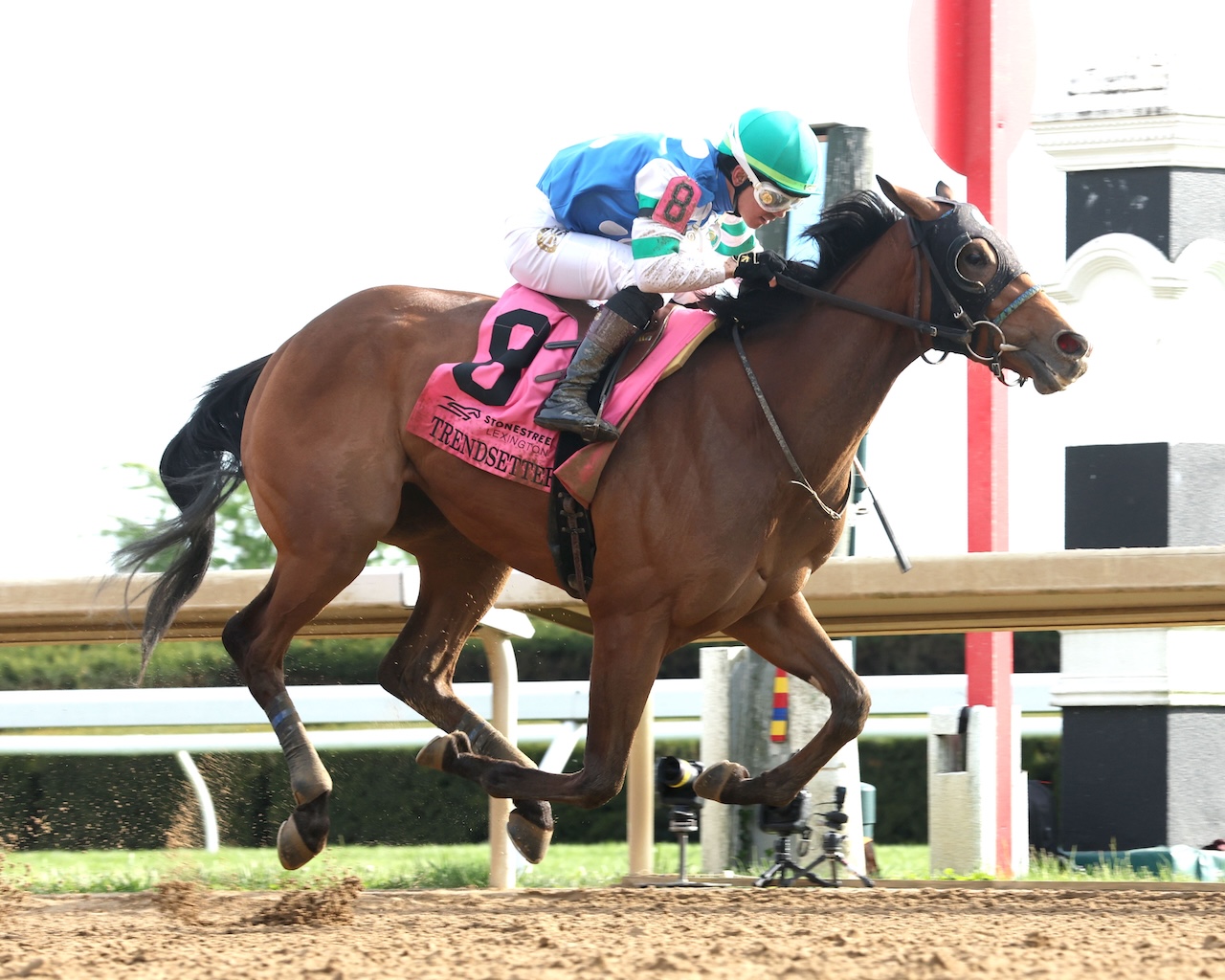 Trendsetter wins the Lexington Stakes at Keeneland.