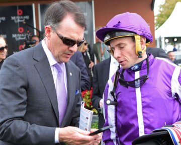 Aidan O'Brien and Ryan Moore at the 2026 Irish Champions Festival