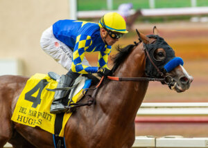 Hughes wins the Del Mar Futurity (G1) at Del Mar.